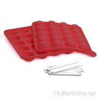 Norpro 3602 Silicone Cake Pop Pan with 20 Reusable Plastic Sticks  Red - B00AFPU28A
